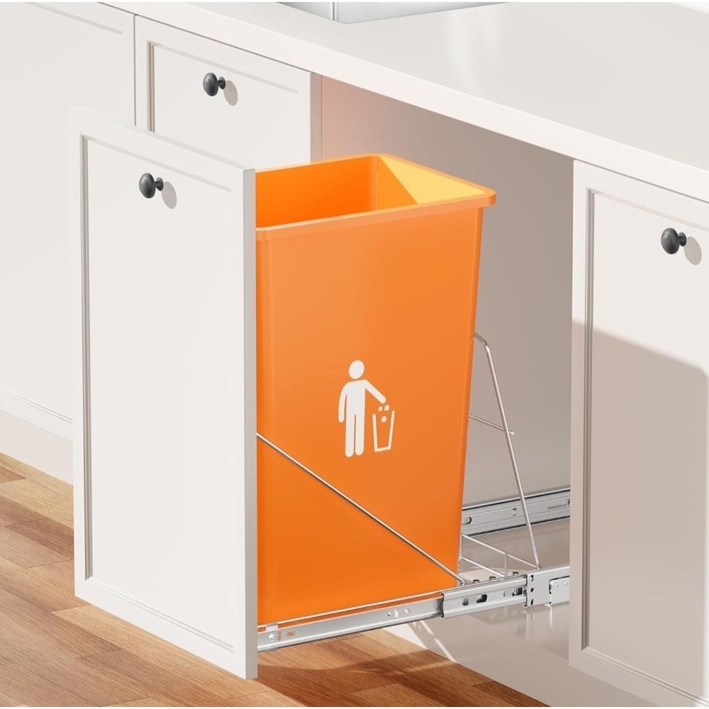 Pull Out Trash Can Under Cabinet，Heavy Duty Slide-Out‎ Cabinet Kit,